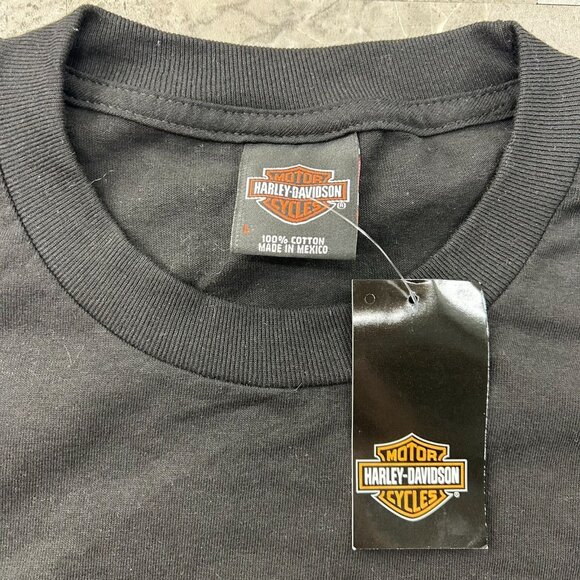 Harley Davidson Graphic Tee Mens Large Eagle Las Vegas Short Sleeve Black - Picture 6 of 9
